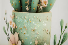 LACQUERED CANVAS PRINT WITH FRAME CACTUS JAR -D- CM 40X2,8X40