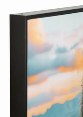 LACQUERED CANVAS PRINT WITH FRAME CACTUS -H- CM 60X4X90_x000D_
