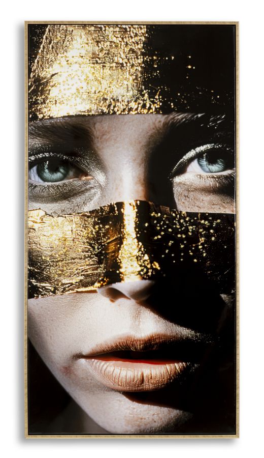 NAIROBI LACQUERED CANVAS WITH FRAME -B- CM 52X4X102