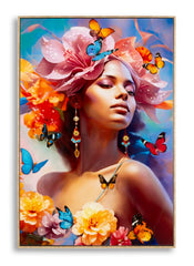 PAINTED ON CANVAS LACQUERED MARTY WITH FRAME -B- CM 62X4X92
