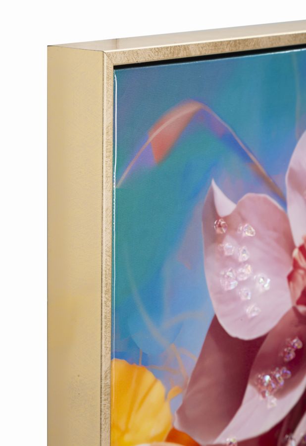 PAINTED ON CANVAS LACQUERED MARTY WITH FRAME -B- CM 62X4X92