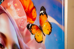 PAINTED ON CANVAS LACQUERED MARTY WITH FRAME -B- CM 62X4X92
