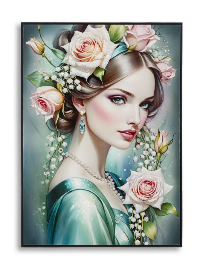 FANTASY LACQUERED CANVAS WITH FRAME -A- CM 72X4X102