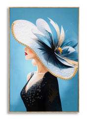 PAINTING ON CANVAS LACQUERED COLOUR WITH FRAME -B- CM 62X4X92