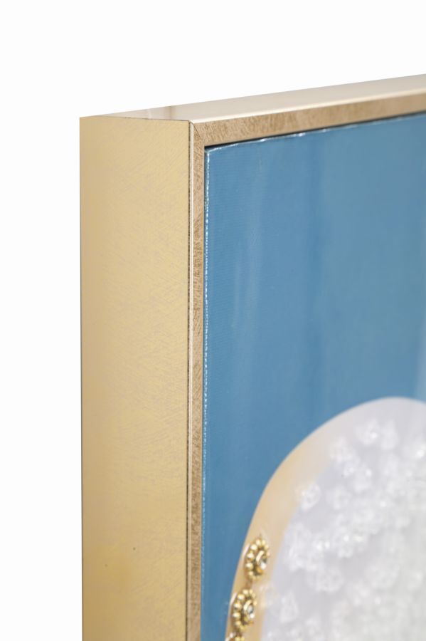 PAINTING ON CANVAS LACQUERED COLOUR WITH FRAME -B- CM 62X4X92