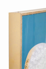 PAINTING ON CANVAS LACQUERED COLOUR WITH FRAME -B- CM 62X4X92