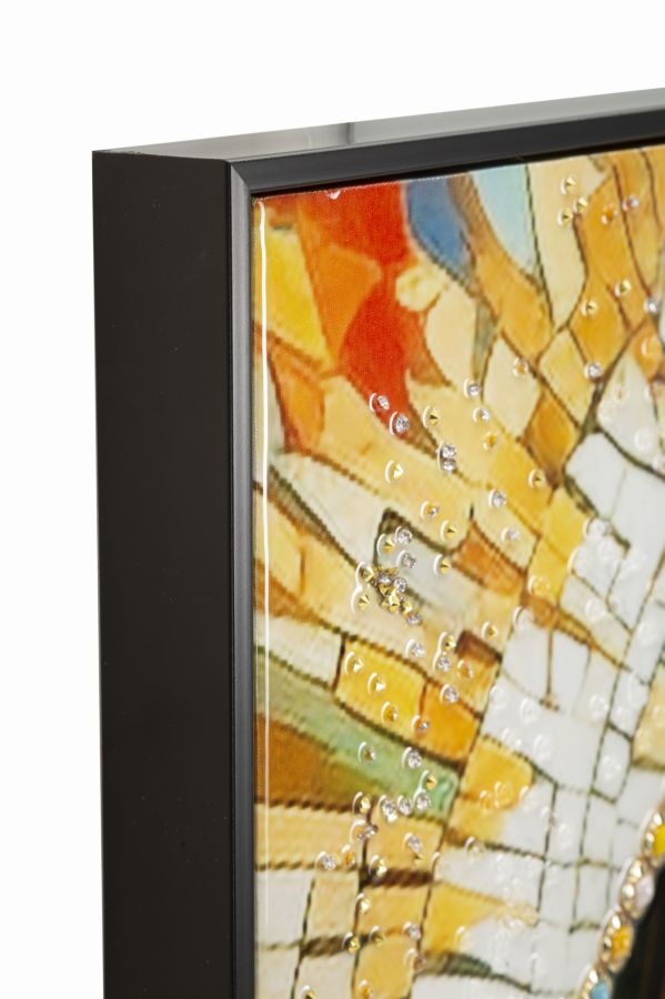 PAINTING ON CANVAS LACQUERED MADONNA -A- WITH FRAME CM 72X4X102