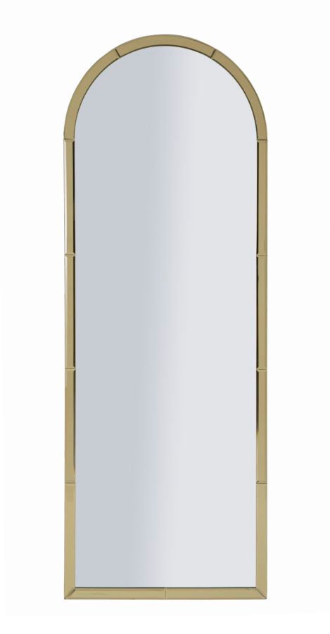 BAKU GOLD WALL MIRROR CM 55X2X150 ( INSIDE MIRROR SIZE  CM 49X144)
