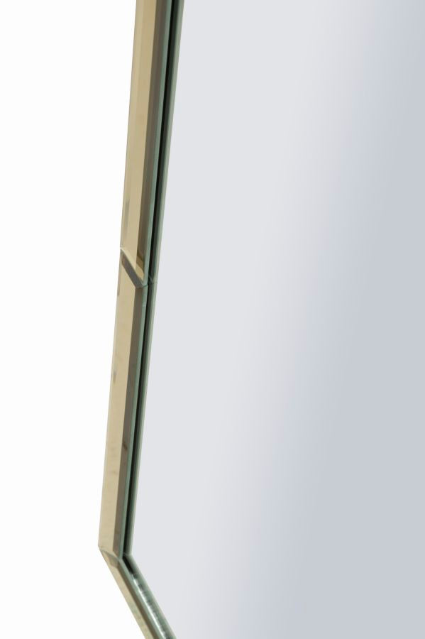 BAKU GOLD WALL MIRROR CM 55X2X150 ( INSIDE MIRROR SIZE  CM 49X144)