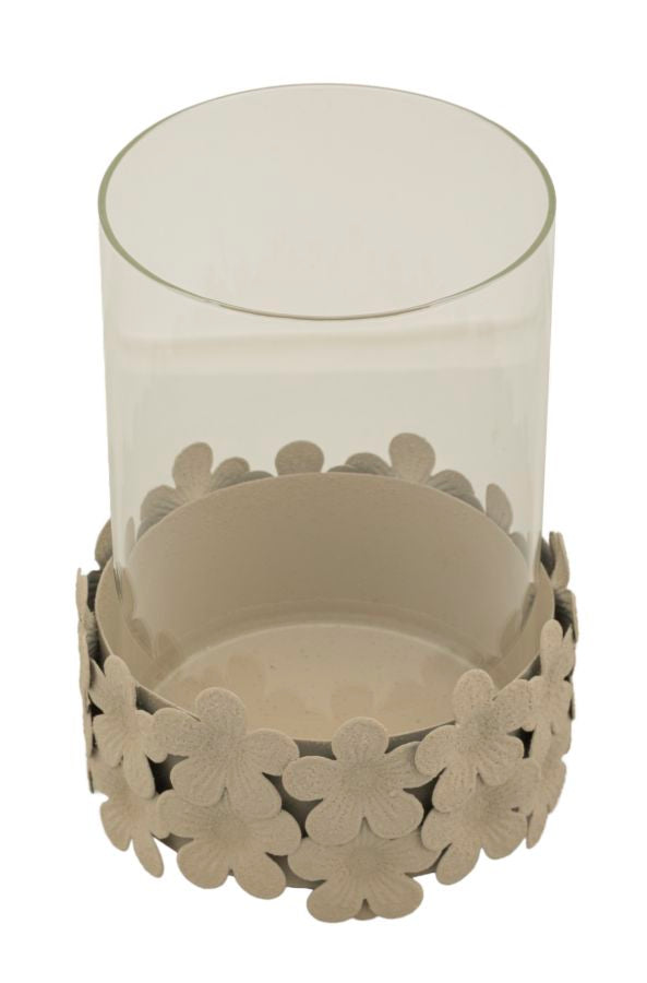 CANDLE HOLDER DUNE C/GLASS CM Ø12X16 