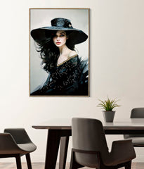PAINTING ON CANVAS LACQUERED DORI WITH FRAME -A- CM 62X4X92