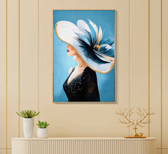 PAINTING ON CANVAS LACQUERED COLOUR WITH FRAME -B- CM 62X4X92