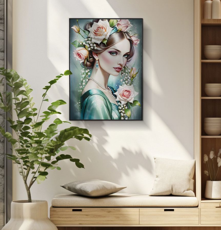 FANTASY LACQUERED CANVAS WITH FRAME -A- CM 72X4X102