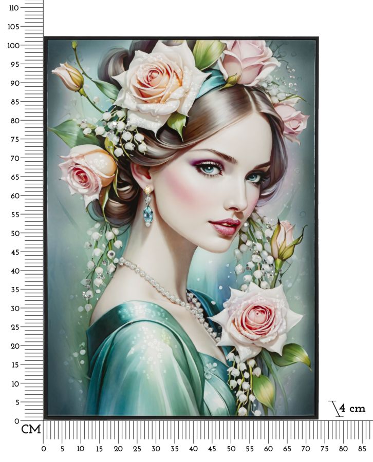 FANTASY LACQUERED CANVAS WITH FRAME -A- CM 72X4X102