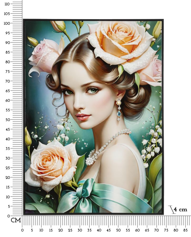 FANTASY LACQUERED CANVAS WITH FRAME -B- CM 72X4X102