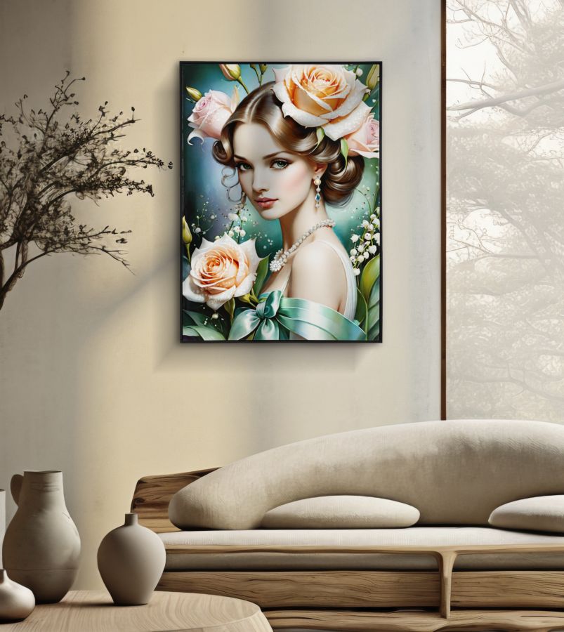 FANTASY LACQUERED CANVAS WITH FRAME -B- CM 72X4X102