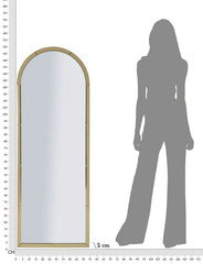 BAKU GOLD WALL MIRROR CM 55X2X150 ( INSIDE MIRROR SIZE  CM 49X144)