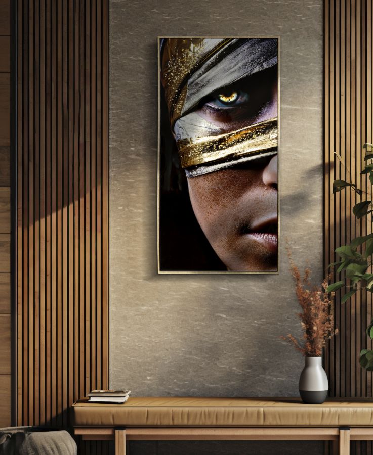 NAIROBI LACQUERED CANVAS WITH FRAME -A- CM 52X4X102