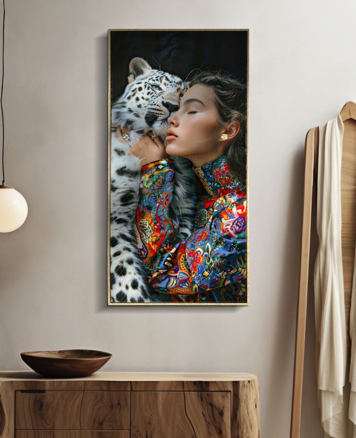 MOIRA LACQUERED CANVAS WITH FRAME -A- CM 52X4X102
