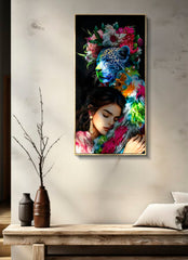 MOIRA LACQUERED CANVAS WITH FRAME -B- CM 52X4X102