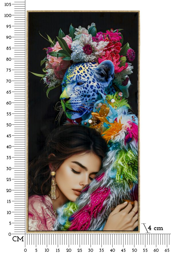 MOIRA LACQUERED CANVAS WITH FRAME -B- CM 52X4X102
