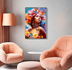 PAINTED ON CANVAS LACQUERED MARTY WITH FRAME -B- CM 62X4X92