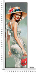 ELEGANT LACQUERED CANVAS WITH FRAME -H- CM 52X4,5X152