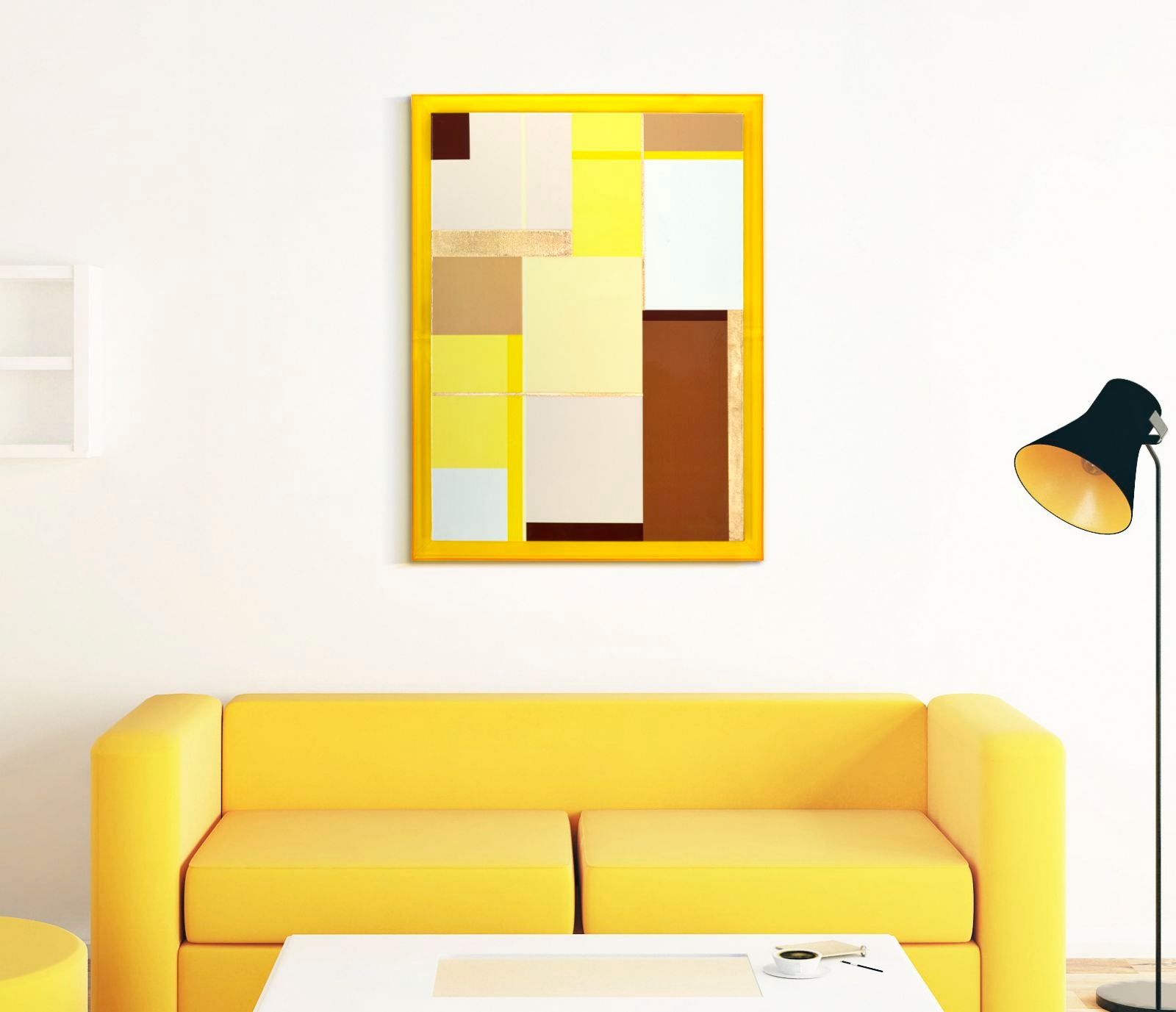 ACRYLIC LACQUERED CANVAS PRINT WITH FRAME -A- CM 60X3,3X80