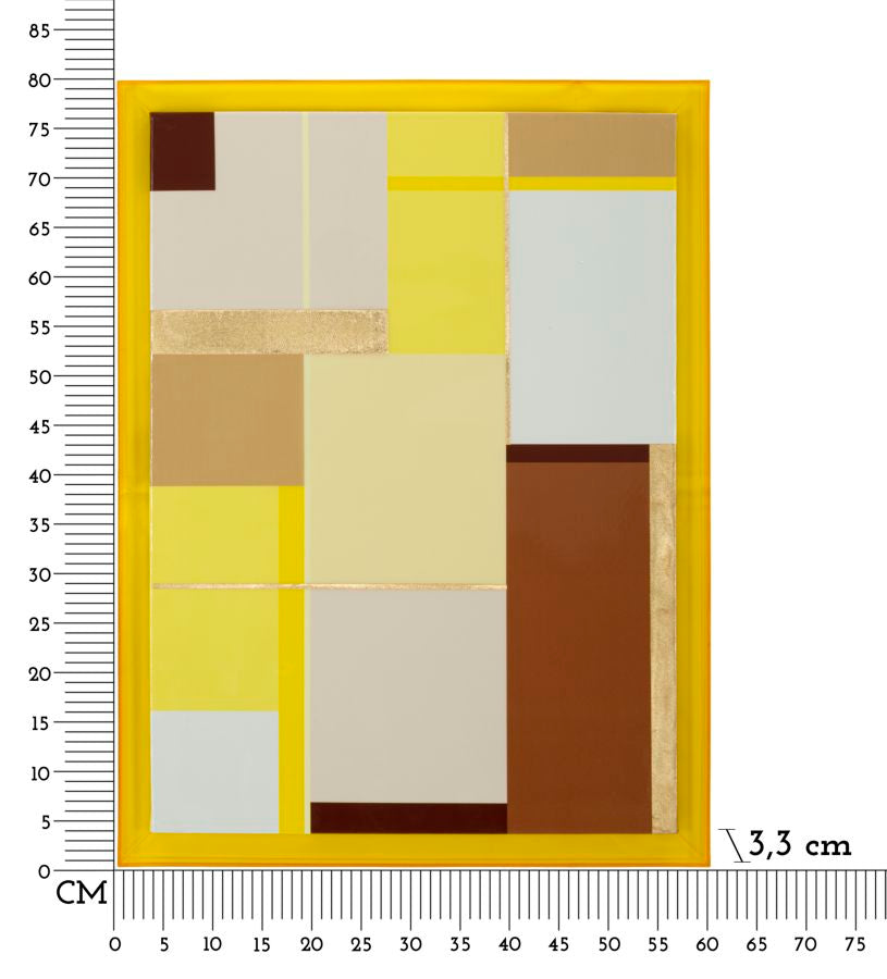 ACRYLIC LACQUERED CANVAS PRINT WITH FRAME -A- CM 60X3,3X80