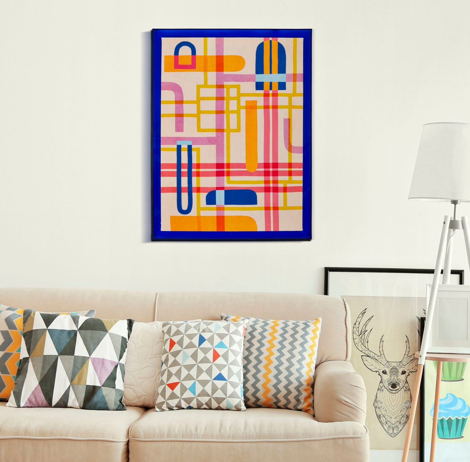 MODIS WITH FRAME LACQUERED CANVAS PRINT -B- CM 60X3,3X80