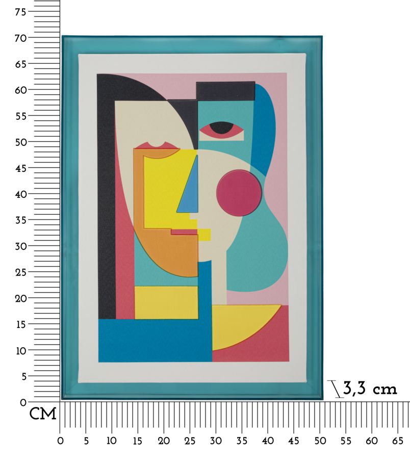 PICASSY C/CORNICE CANVAS PRINT -H- CM 50 X 3,3X70