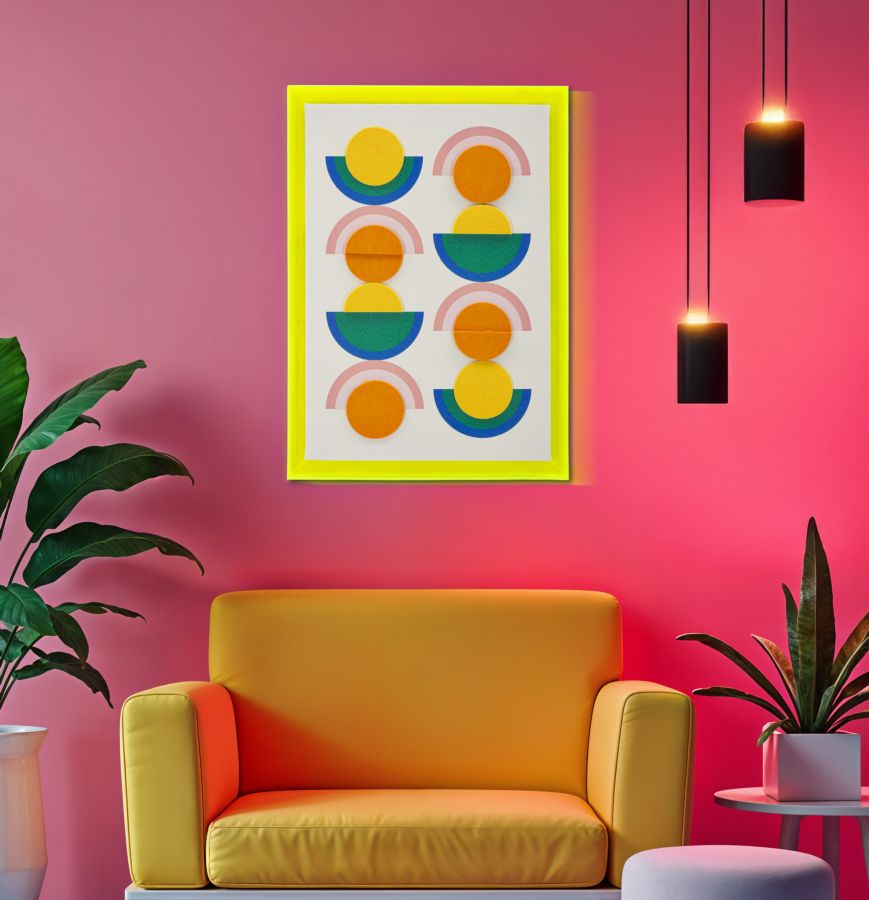 POP ART CANVAS PRINT WITH FRAME -W- CM 50 x 3,3 x 70