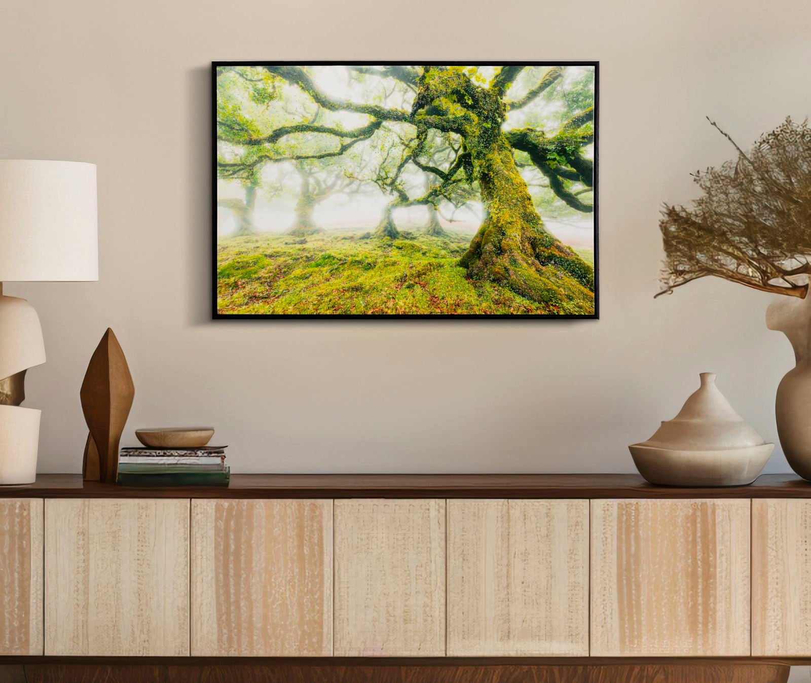 PRINT ON CANVAS LACQUERED WITH FRAME FOREST CM 90X4X60_x000D_
