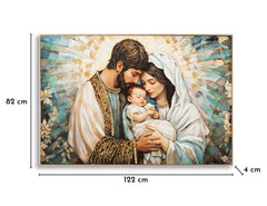 PRINTING ON CANVAS NATIVITY LAQUARED WITH FRAME CM 122X4X82