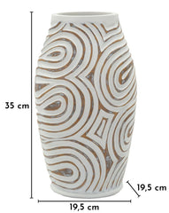 OBLIX RESIN VASE CM Ø 19,5X35 (HOLE CM Ø 10,5)
