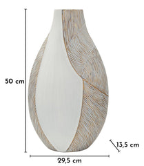 HO CHI MINH RESIN VASE CM 29,5X13,5X50 (HOLE CM 8X5)