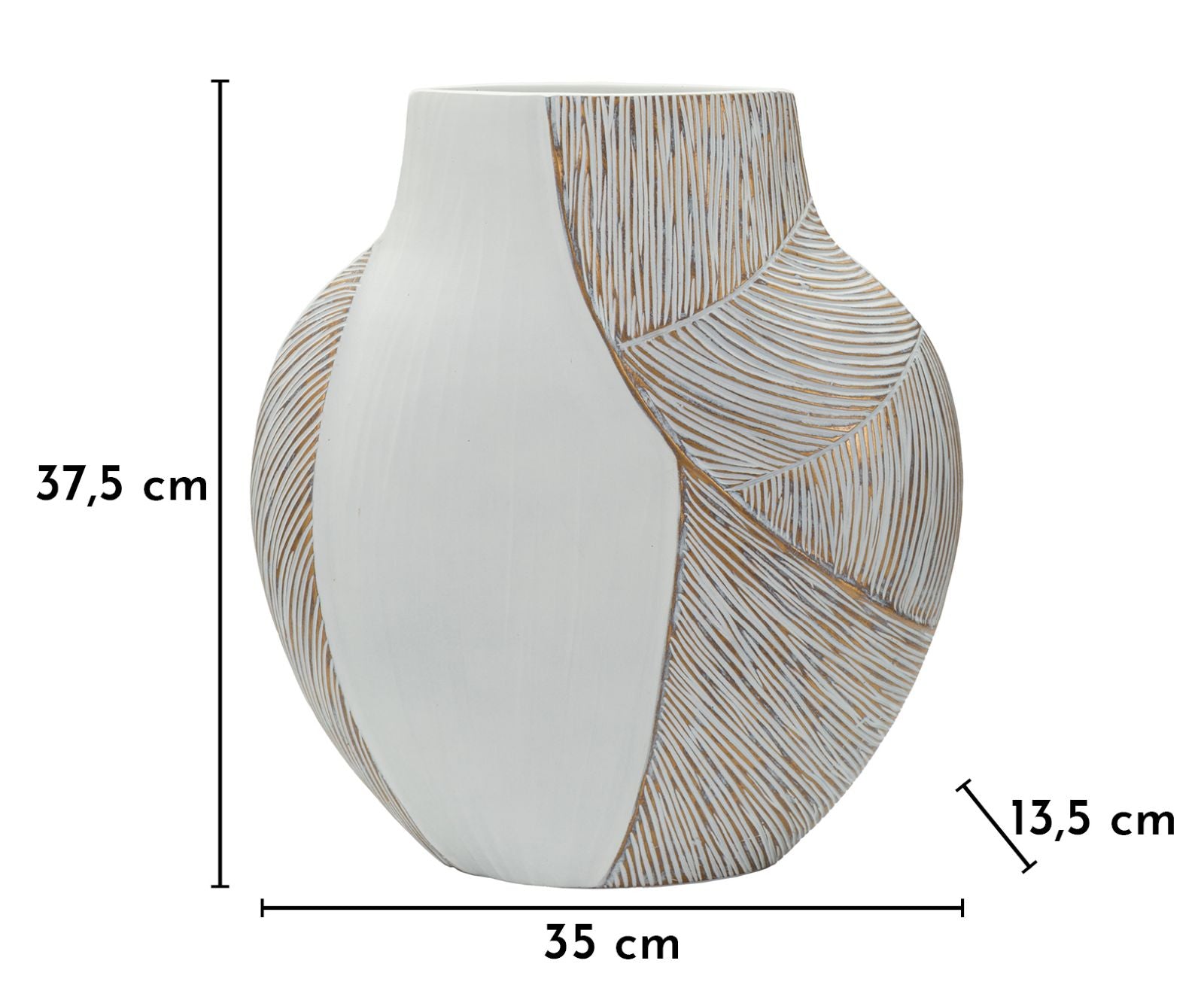 HO CHI MINH RESIN VASE CM 35X13,5X37,5 (HOLE CM 16X6)