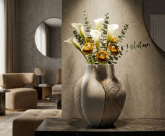  HO CHI MINH RESIN VASE CM 27X11,5X31 (HOLE CM 12X6)