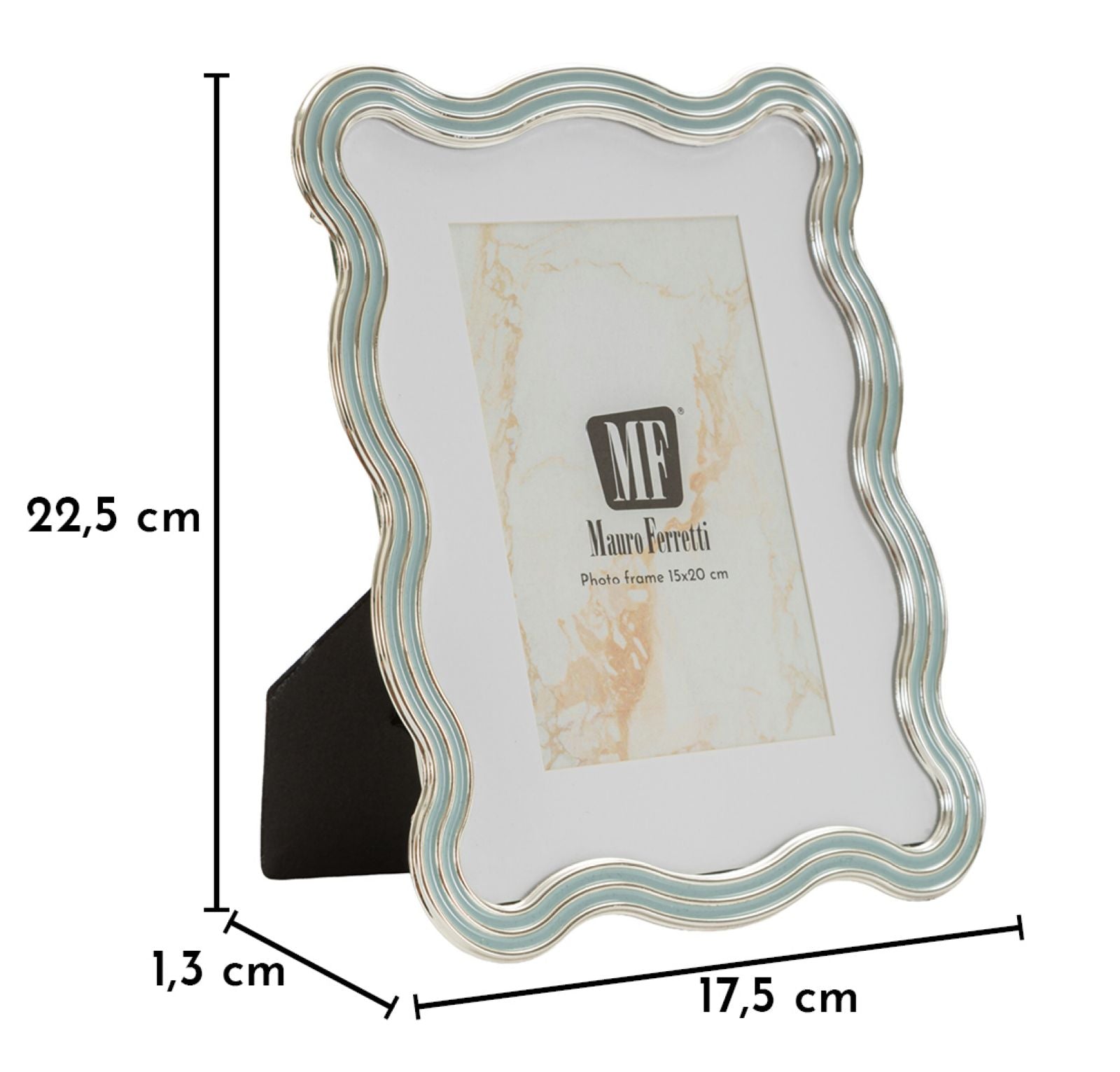 PHOTO FRAME ELIZABETH LIGHT BLUE CM 17,5X1,3X22,5 (INSIDE SIZE CM 15X20)