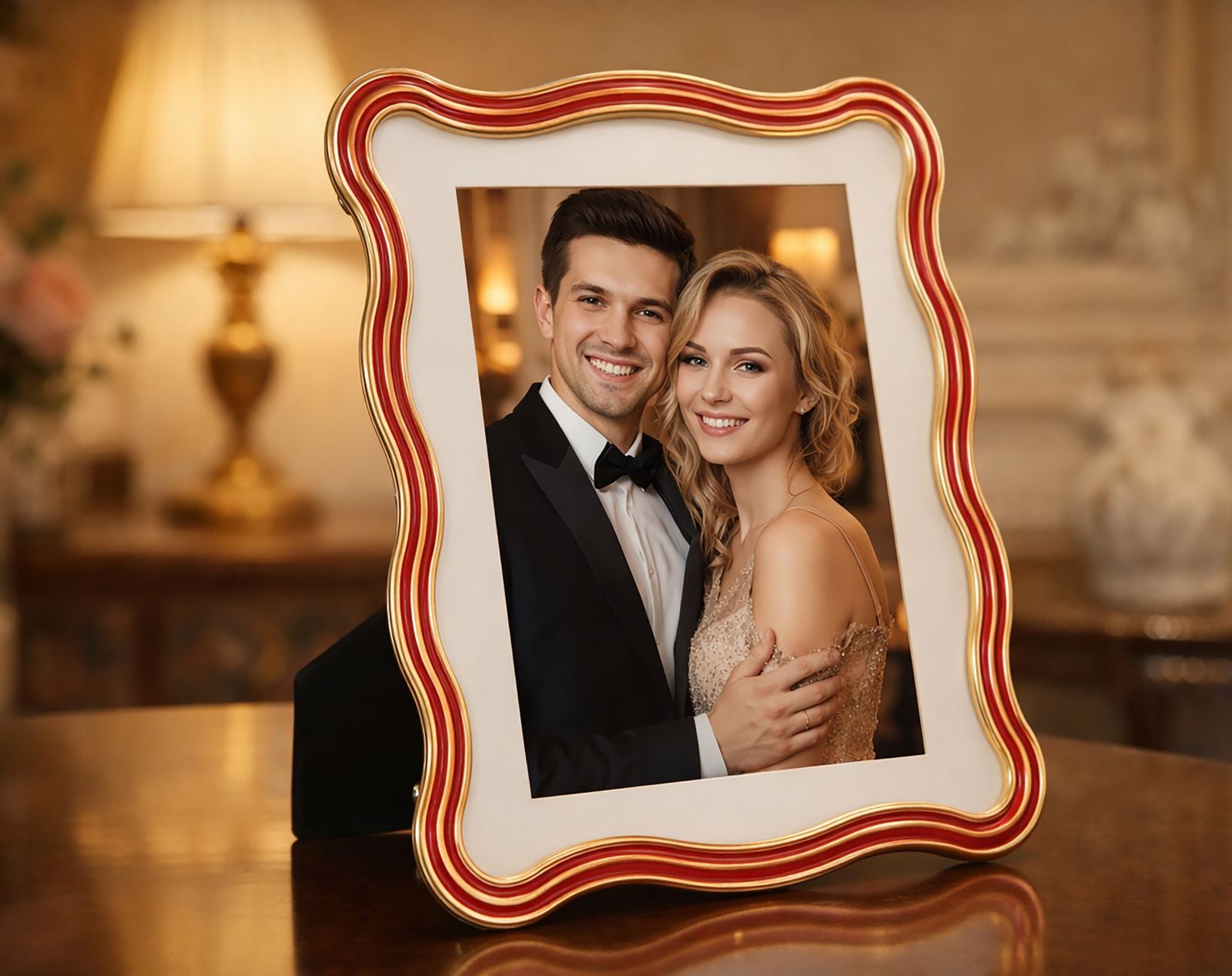 PHOTO FRAME ELIZABETH RED CM 22,7X1,3X27,6 (INSIDE SIZE CM 20X25) 