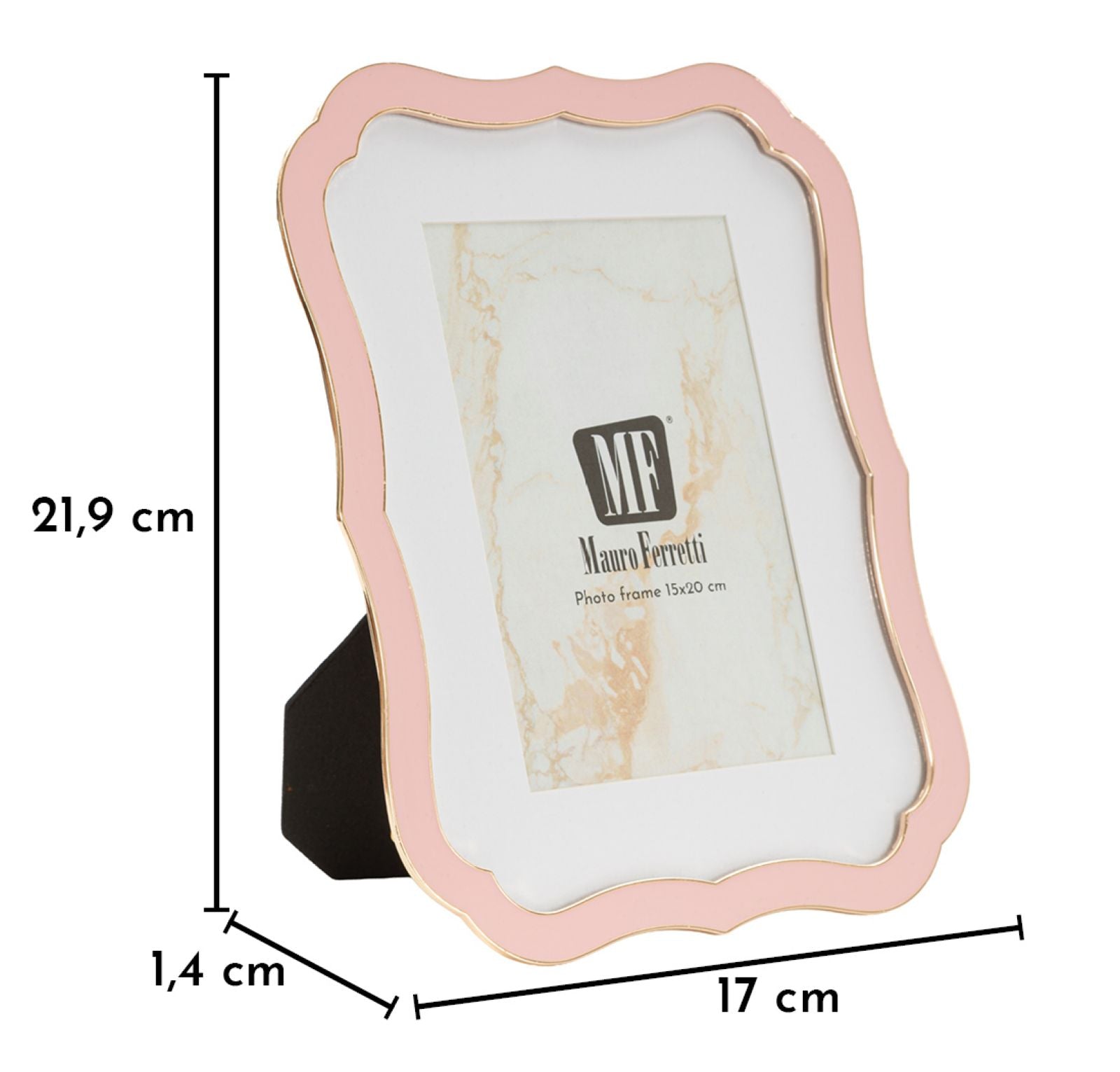 PHOTO FRAME MARGOT PINK CM 17X1,4X21,9 (INSIDE SIZE CM 15X20) 