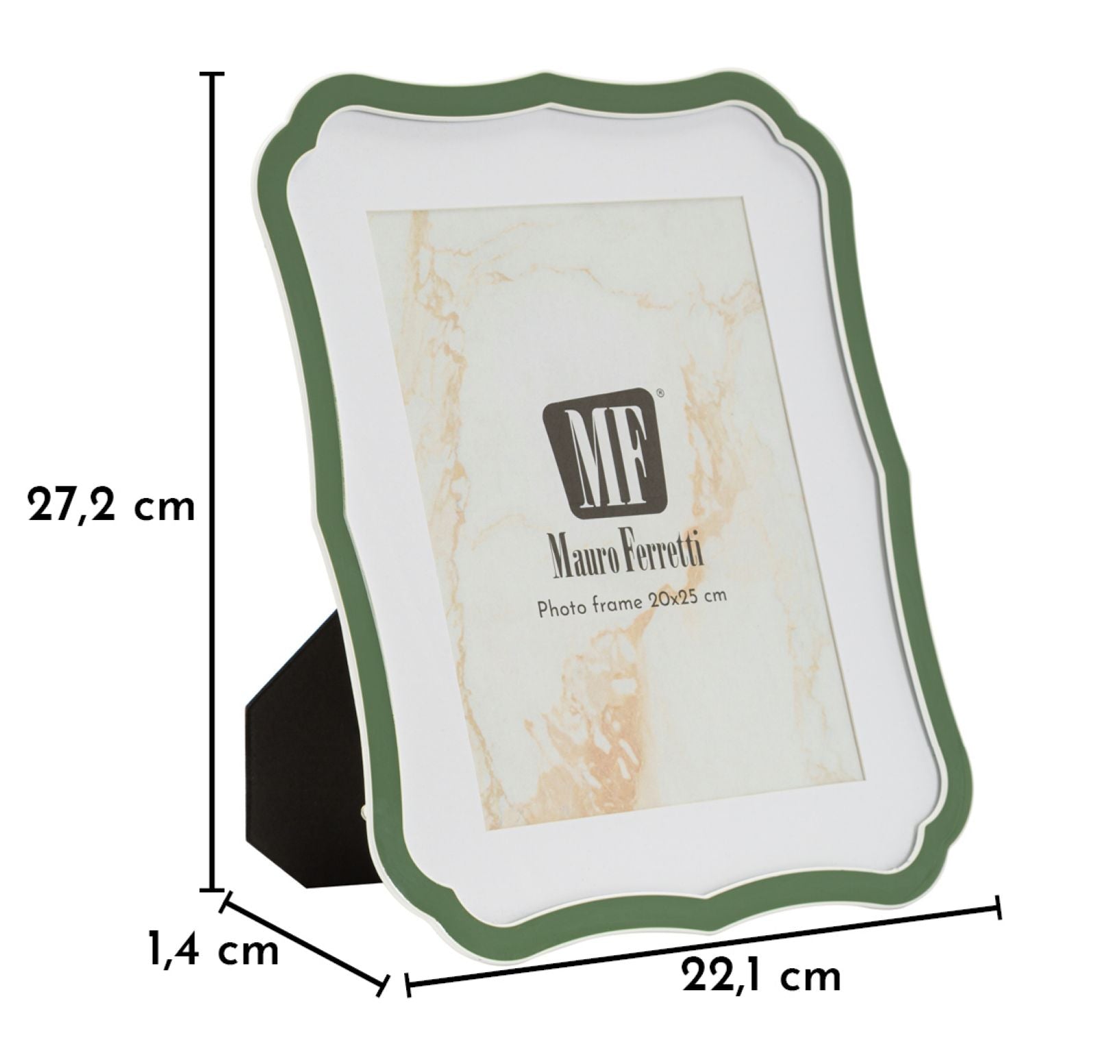 PHOTO FRAME MARGOT GREEN CM 22,1X1,4X27,2 (INSIDE SIZE CM 20X25)