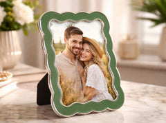 PHOTO FRAME CHARLOTTE GREEN CM 15,7X1,3X21,10 (INSIDE SIZE CM 12,5X17,5) 