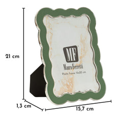 PHOTO FRAME CHARLOTTE GREEN CM 15,7X1,3X21,10 (INSIDE SIZE CM 12,5X17,5) 
