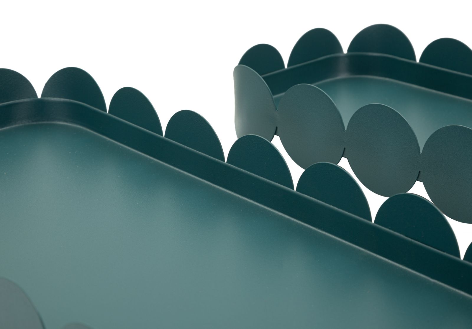 SATURN TRAY RECT. TEAL SET 2 PCS CM 40X16,5X4,5-29X12X4,5