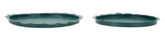 SATURN TRAY ROUND TEAL SET 2 PCS CM Ø 33X2-27,5X2