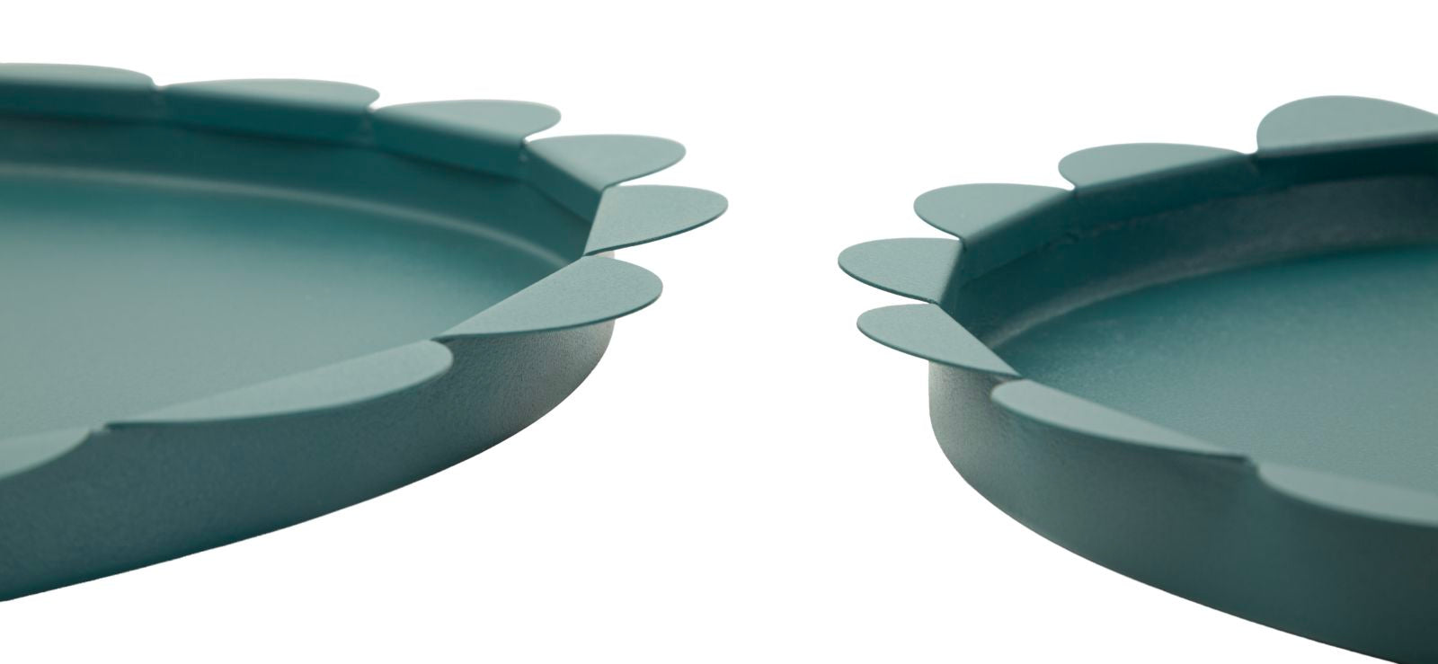 SATURN TRAY ROUND TEAL SET 2 PCS CM Ø 33X2-27,5X2