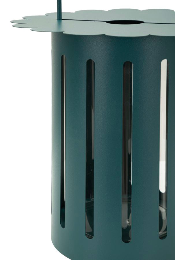 SATURN LANTERN TEAL CM Ø 24X43
