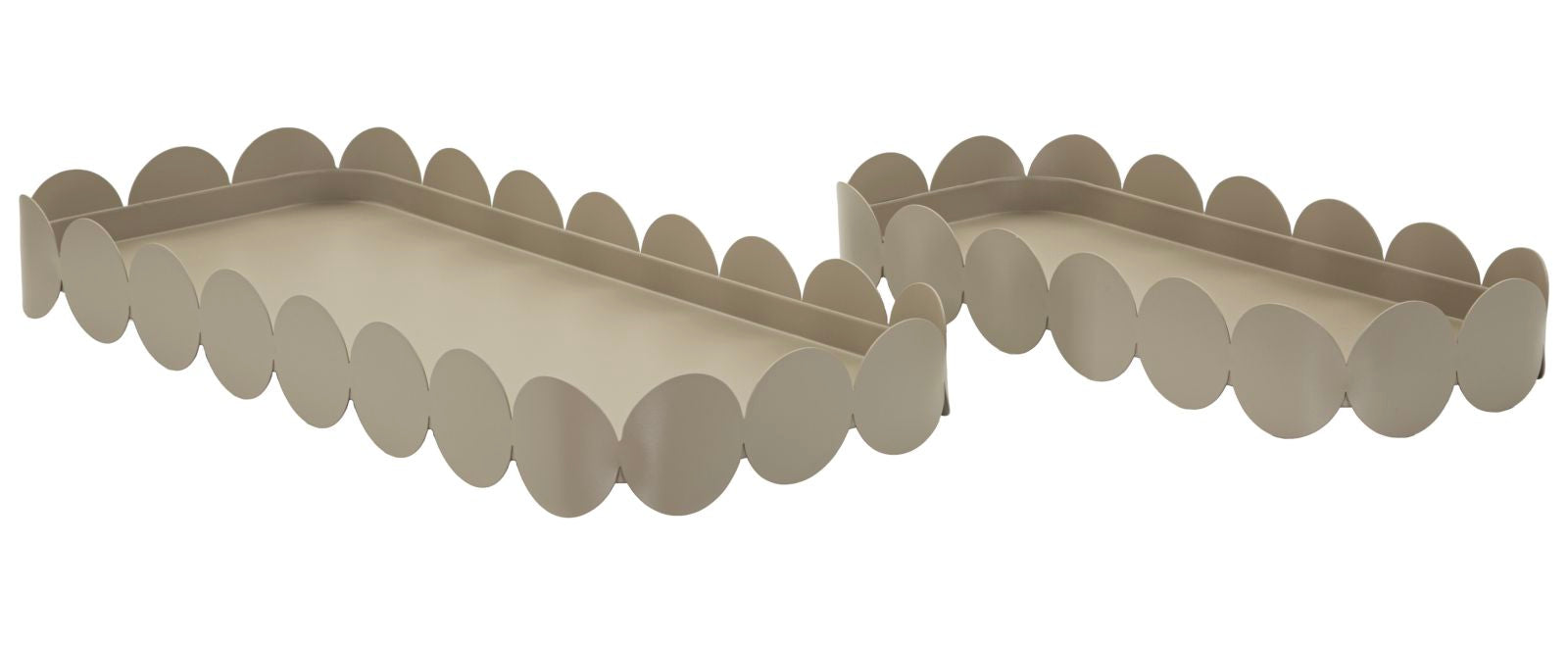 SATURN TRAY RECT. DOVE GREY SET 2 PCS CM 40X16,5X4,5-29X12X4,5
