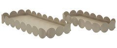 SATURN TRAY RECT. DOVE GREY SET 2 PCS CM 40X16,5X4,5-29X12X4,5